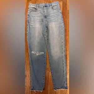 American Eagle Outfitters High Rise Distressed Blue Jeans